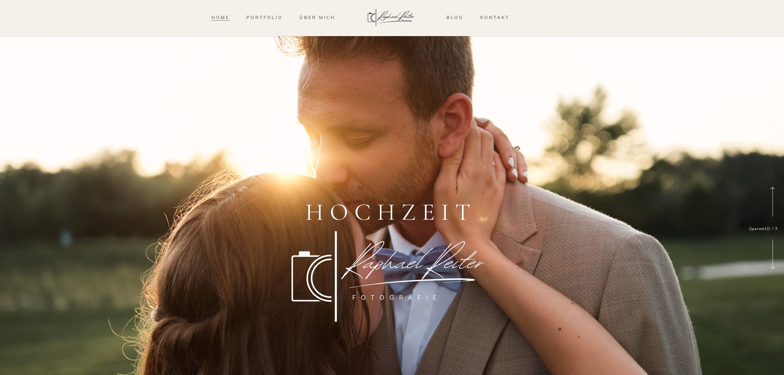 Screenshot der Website Raphael Reiter Fotografie